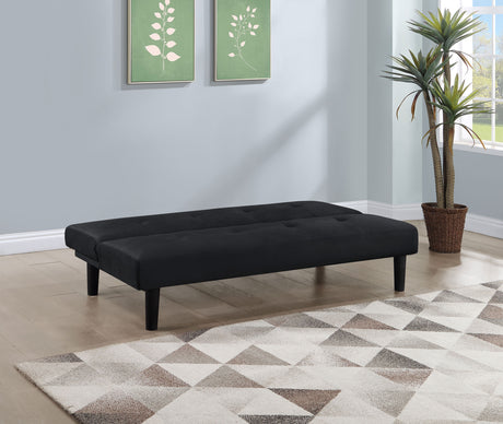 Stanford Upholstered Tufted Convertible Sofa Bed - Black