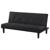 Stanford Upholstered Tufted Convertible Sofa Bed - Black