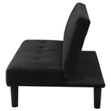 Stanford Upholstered Tufted Convertible Sofa Bed - Black