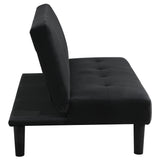 Stanford Upholstered Tufted Convertible Sofa Bed - Black