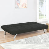Joel Upholstered Tufted Convertible Sofa Bed, Black