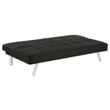 Joel Upholstered Tufted Convertible Sofa Bed, Black
