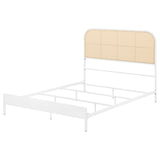 Amherst Radio Weave Rattan Metal Full Bed, White