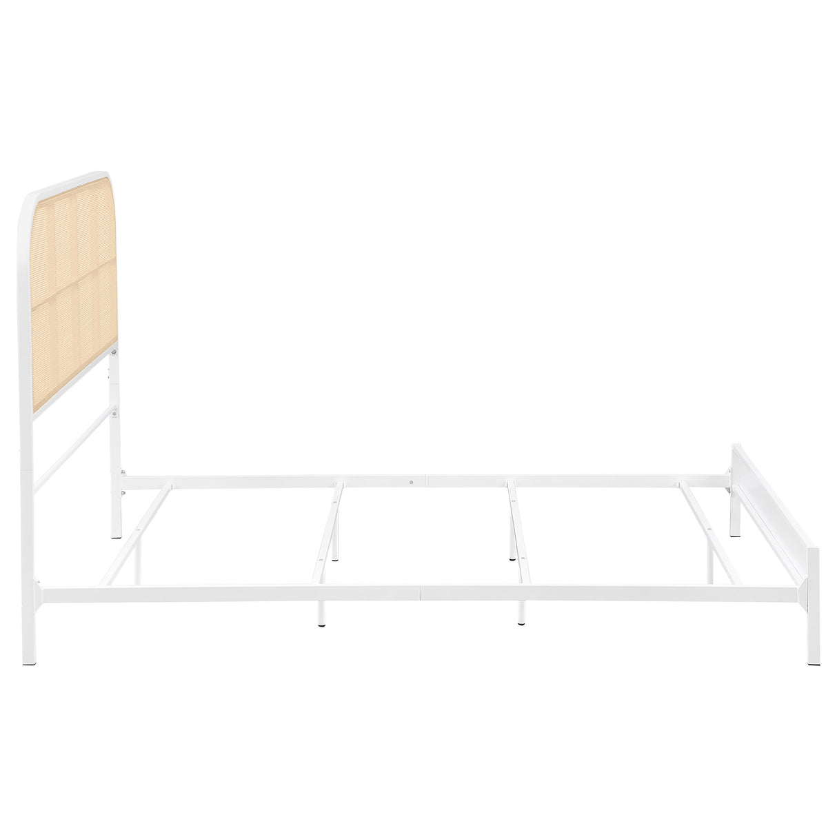 Amherst Radio Weave Rattan Metal Full Bed, White