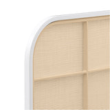 Amherst Radio Weave Rattan Metal Full Bed, White