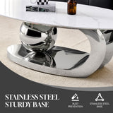 Oval Coffee Table With Geometric Precision