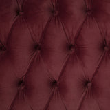 Devon Upholstered California King Panel Bed in Wine Red