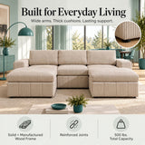 Modular Sectional Sofa, Reversible Set