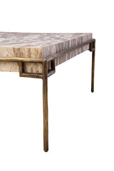 Nala - Coffee Table - Beige / Gold