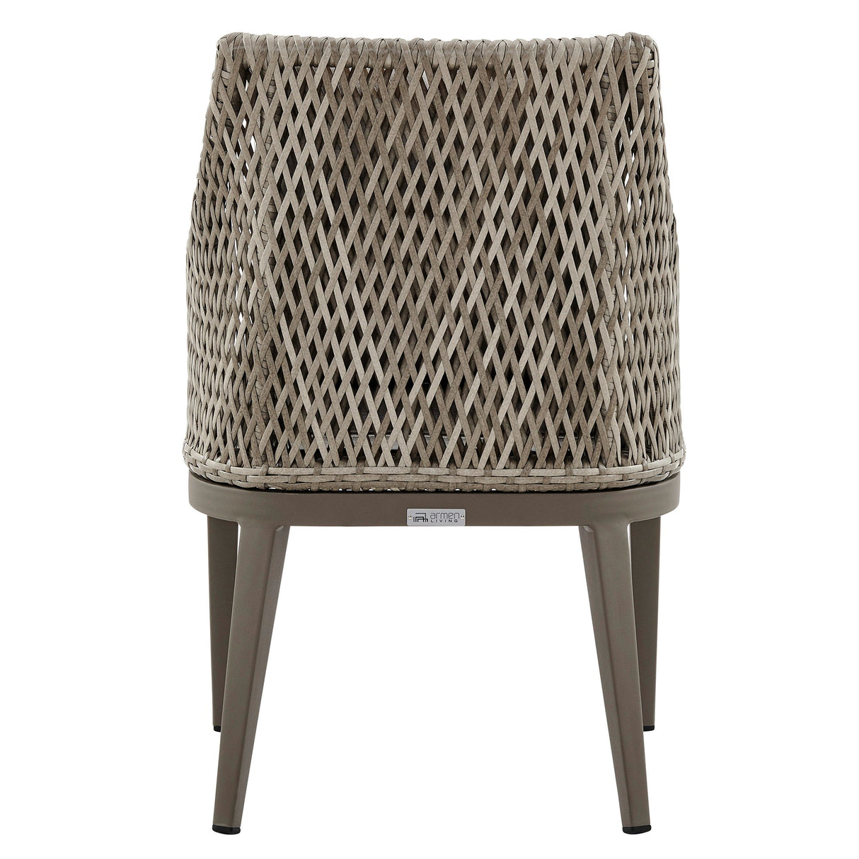 Silvana - Outdoor Wicker And Aluminum Dining Chair With Cushions (Set of 2) - Gray / Beige