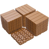 Plastic Interlocking Deck Tiles, Patio Flooring Outdoor Waterproof All Weather Use