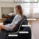Foldable Sofa Bed, Boneless Couch Convertible Sleeper With 4 Pillows