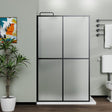 Shower Screen Door Frost Tempered Glass - Black - Shower Doors - Alpine Outlets