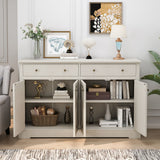 Vintage Sideboard Buffet Storage Cabinet with 2 Drawers and 55x36in