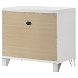 2 Drawer Nightstand With Accents - White