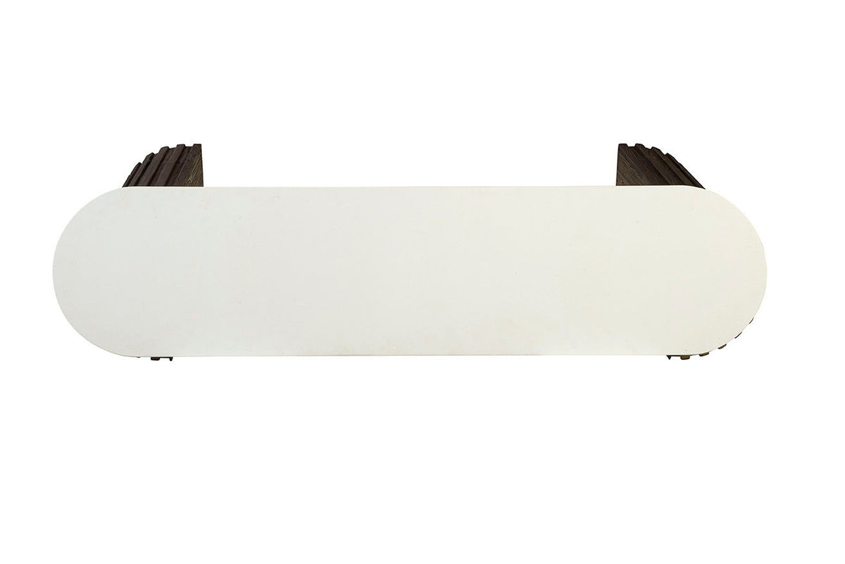 Cheers - Marble Console - Dark Brown