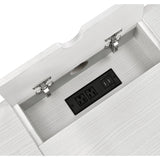 Verster - Writing Desk With USB - Black / Natural