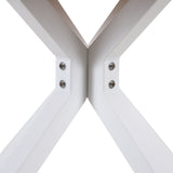 Pedestal Table For Living Room - White / Light Oak