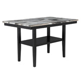 5 Piece Counter Dining Set With Table, Chairs - Black / Brown