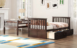 Bunk Bed With Drawers, Convertible Design