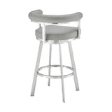 Nolagam - Swivel Bar Stool - Brushed Stainless Steel