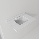 Basin Sink, Triple Faucet Holes, 2" Thick Rim, Sink Only