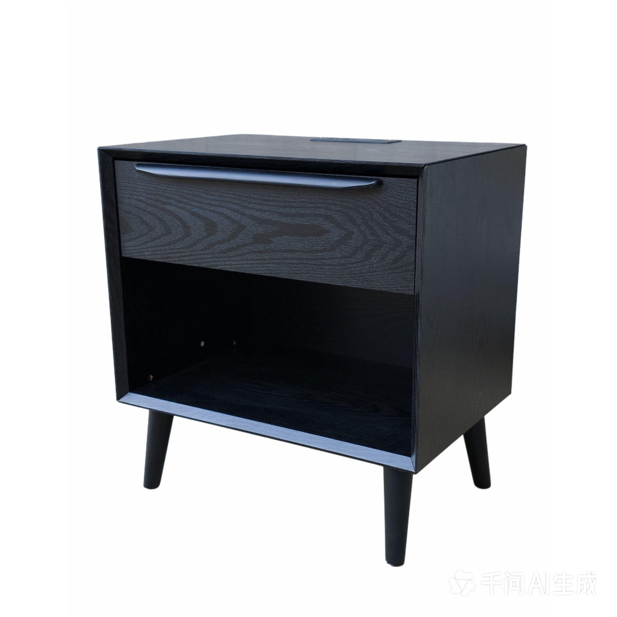 Nightstand With 1 Drawer, Bedside Table, Storage Side Table For Bedroom - Black