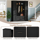 Hall Tree With 4 Side Cabinets