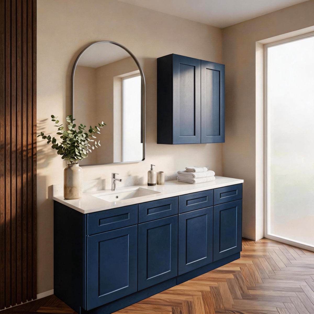 Shaker Base Cabinet With Soft-Close Drawer & Double Doors, Adjustable Shelf