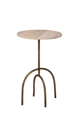 Jasper - Side Table - Beige / Gold