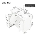 Modern Bathroom Vanity With Sink Top, 2 Doors And 2 Drawers