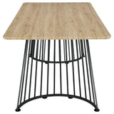 Galahan - Rectangular Dining Table With Twisted Pedestal Base - Oak