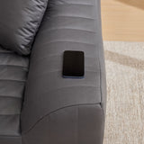 Oversized 2 Seater Loveseat With 2 Decor Throw Pillows, Deep Seat Sofa For Living Rooms