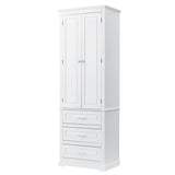 Tall Storage Cabinet With 3 Drawers For Bathroom