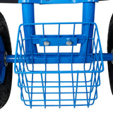 Rolling Garden Scooter Cart Seat With Wheels, 360 Swivel Seat, Tool Tray