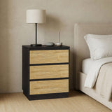 3 Drawer Nightstand, Bedroom Side Table
