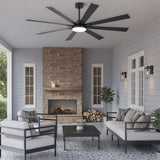 Large Ceiling Fan With Dimmable LED Light 8 Blades Remote Control, Reversible DC Motor