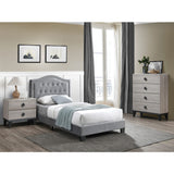 European Style Bed, Button Tufted Headboard