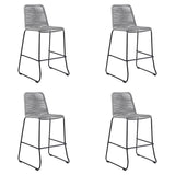Shasta - 30" Outdoor Metal And Rope Stackable Barstool