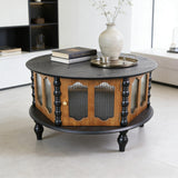 Round 3 Door Storage Coffee Table For Living Room