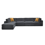 Custom Configuration Modular Sectional With Toss Pillows