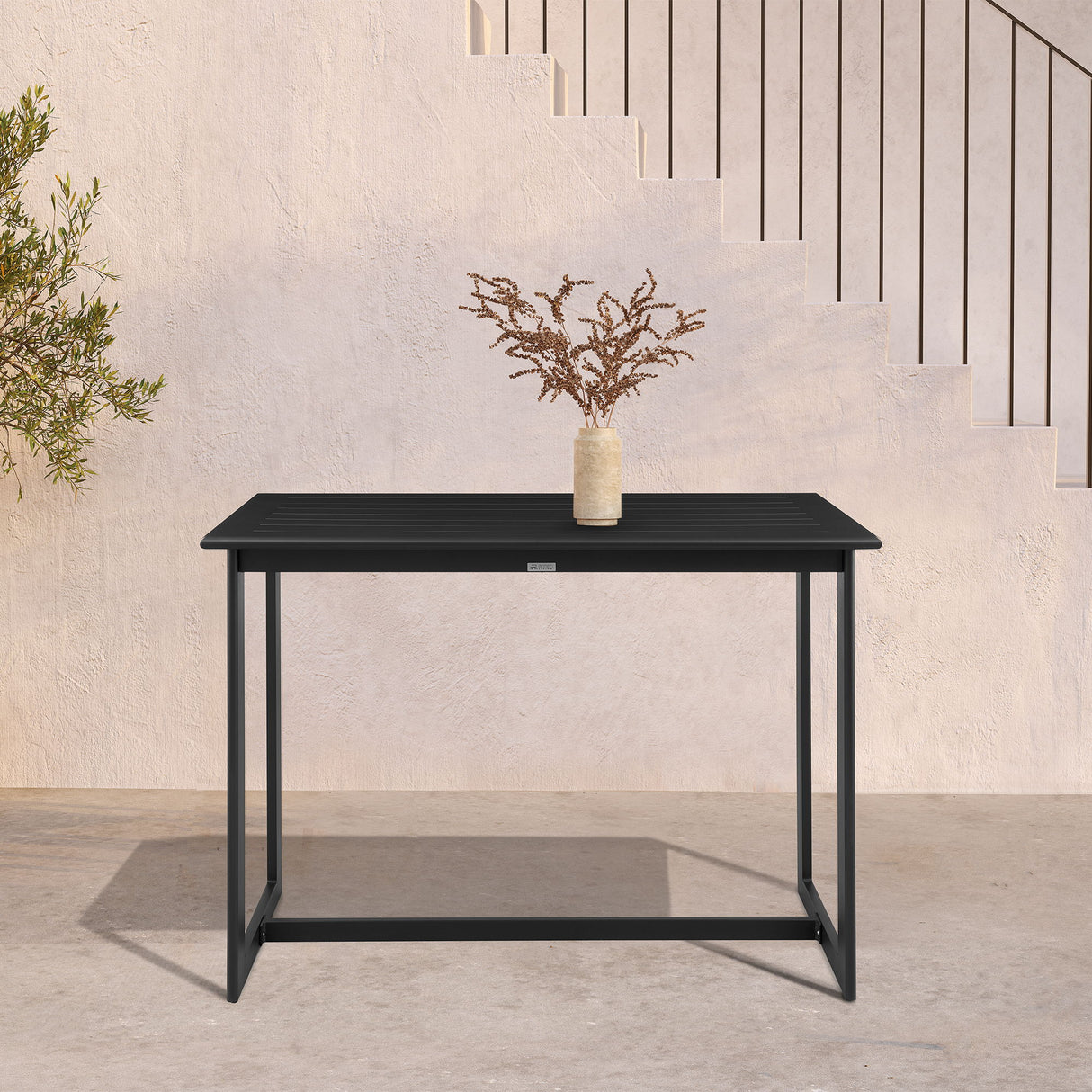 Cayman - Outdoor Patio Bar Height Dining Table In Aluminum