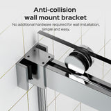 Frameless Double Sliding Soft-Close Shower Door, 3 / 8" (10Mm) Thick SGCC Tempered Glass Door, Matte