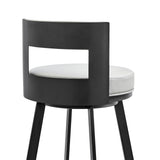 Lynof - Swivel Counter Stool - Black Finish