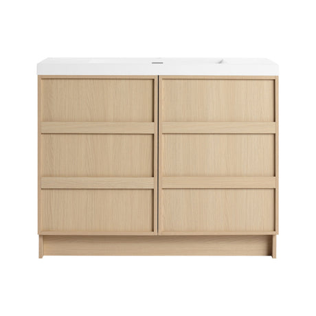 Freestanding Bathroom Vanity With Sink & 2 Soft Close Cabinet Doors