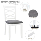 Elegant 6 Piece Dining Table Set With 4 Chairs And Bench