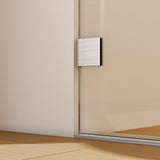 Frameless, Single Sliding Soft Close Shower Doors, 5/16" Sgcc Tempered Glass