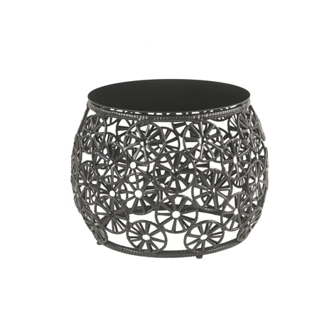 Hikre - Patio Lounge Chair & Side Table - Black / Charcoal