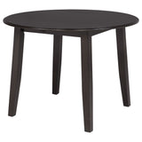 Jackie - 5 Piece Dining Set With Drop Leaf Table And Side Chairs - Dark Coffee