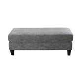Ottoman With Plush Seat Living Room Furniture - Gray